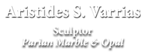 Aristides Varrias sculptor Parian marble & opal