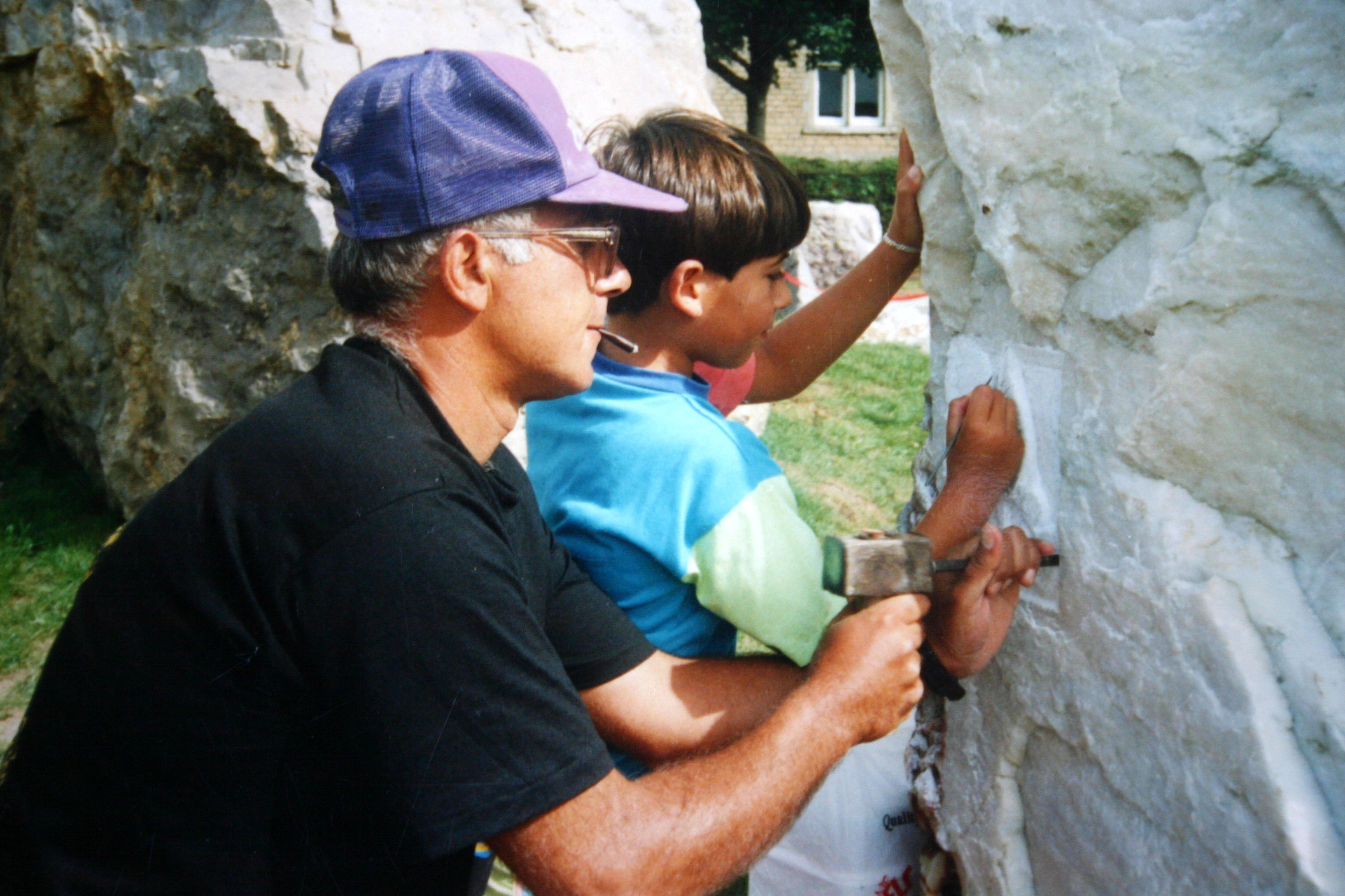 Frome, England 1992 - Carving the Tree of Life