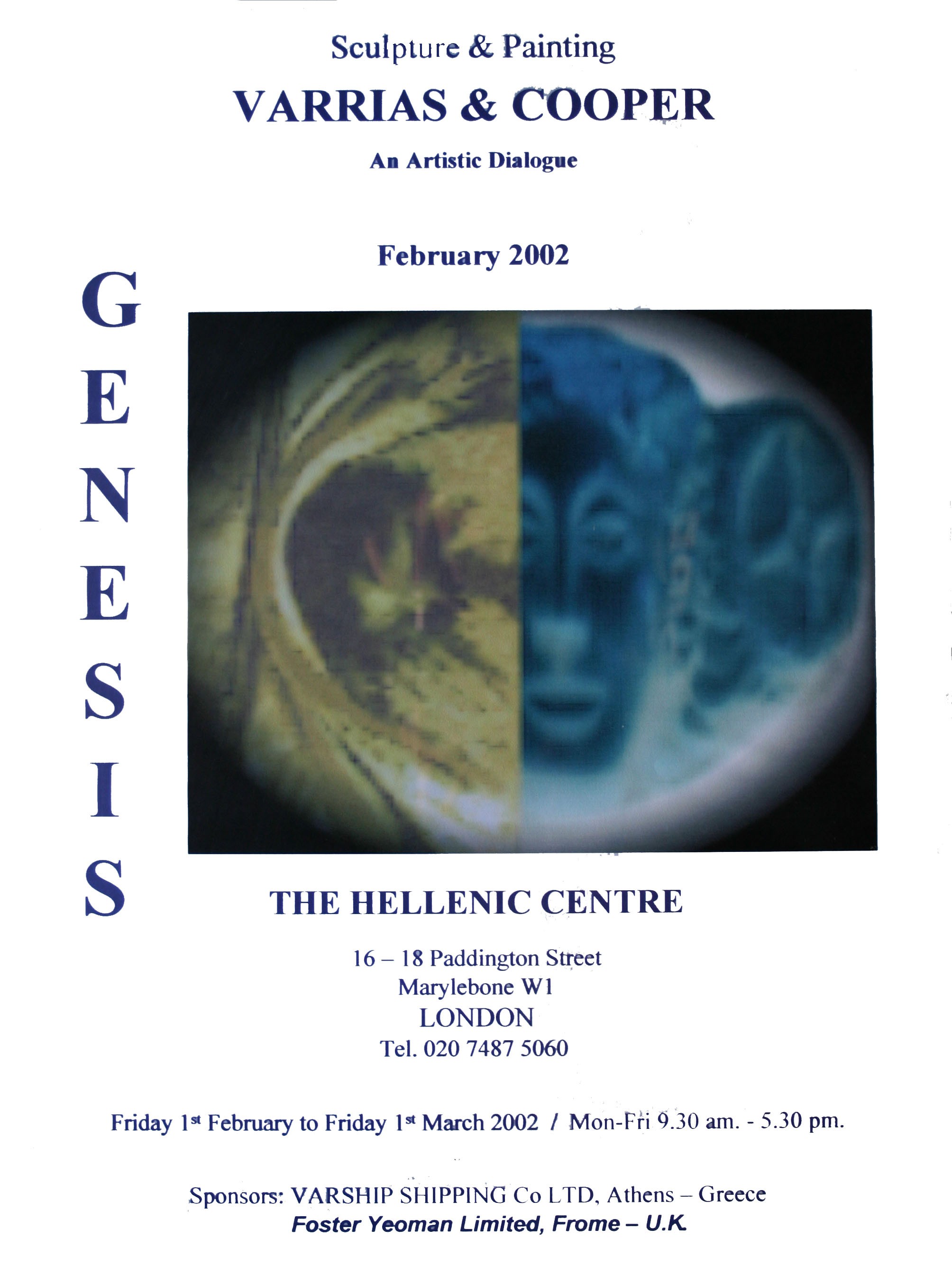 London 2002, Exhibition 'Genesis' in The Hellenic Center