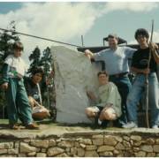 1992, Frome, England, Paria Lithos with the relief 'Tree of Life'.