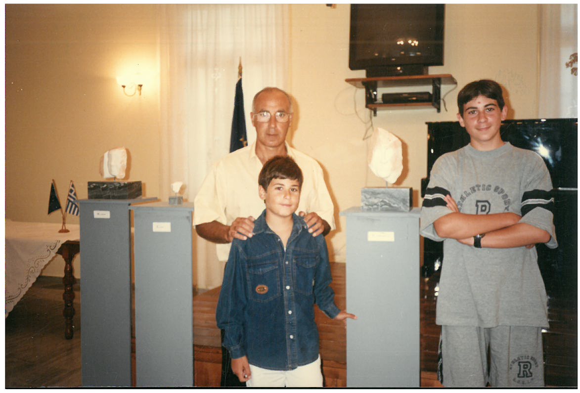 1997, Lefkes Paros, exhibition "Alphabet of Stone"